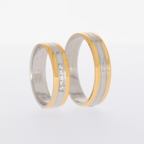 Sárga-fehér arany karikagyűrű 620, 48-as méret