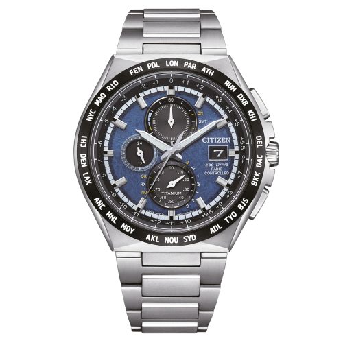 Citizen Rádióvezérlésű világidő óra Super Titanium™ anyagból készült Eco-Drive férfi karóra AT8238-84L