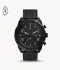 Fossil Bronson Chronograph Black Eco Leather férfi karóra FS5874